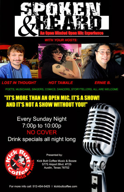Open Mic Austin Poetry Music Comedy Spoken and Heard